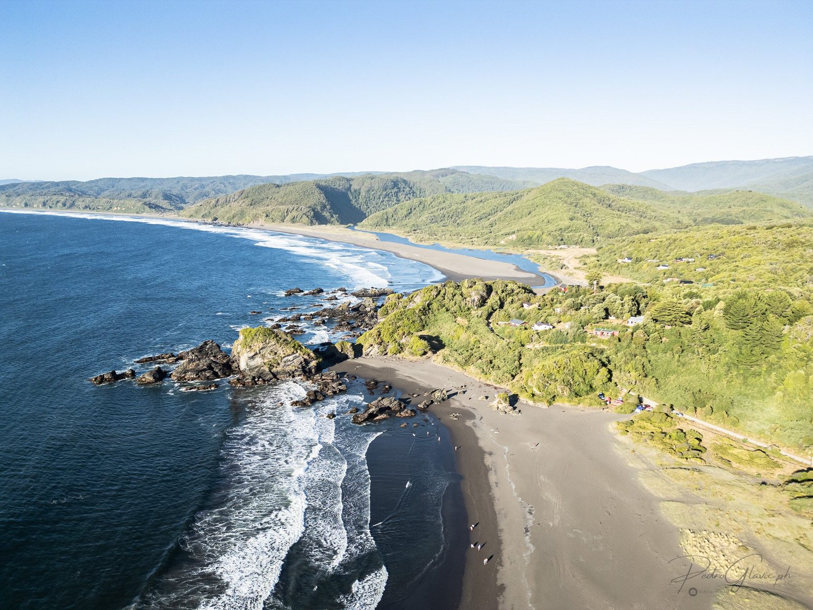 Vista de la costa y el océano